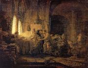 REMBRANDT Harmenszoon van Rijn The Parable of The Labourers in the vineyard painting